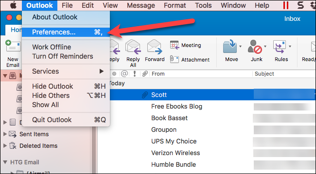 Outlook osx + how to prevent announcements for a specific mailbox post